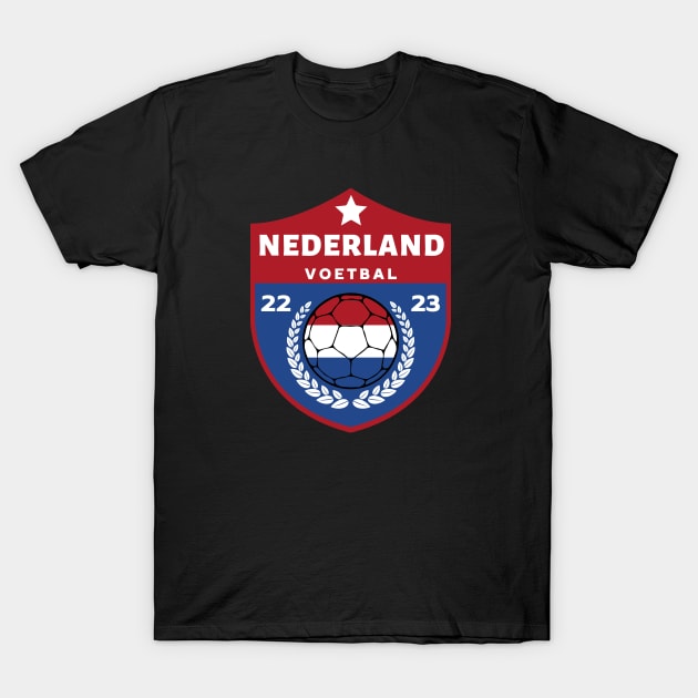 Nederland Voetbal T-Shirt by footballomatic